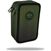 Coolpack XXL Federtasche 3-Fach Mäppchen Federmappe Federtasche XXL Federtasche Federmappe 3-Fach Schulstiftetui, dreifaches Federmäppchen 39-teilig gefüllte Schüleretui 3-stöckig Grün, Khaki