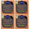 Nivea Naturally Clean Scrub Viso Detergente Solido per Pulizia Profonda con Carbone Attivo ed Acido Citrico Formula Vegan con Ingredienti 100% di Origine Naturale - 4 Saponette da 75g