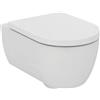 IDEAL STANDARD - BLEND VASO WC SOSPESO TECNOLOGIA AQUABLADE CON SEDILE A CHIUSURA RALLENTATA E FISSAGGI NASCOSTI