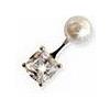 Biojoux Sanico Orecchino Post Foratura Pearl/zircon Dangle 6 Mm Articolo Bjt957