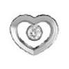 Biojoux Sanico Orecchini Heart Solitaire Swarovski 9 Mm