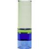 Hübsch Vaso/porta tealight ASTRO verde/blu, vetro, Hübsch