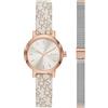 DKNY Soho Orologio da donna, Movimento al quarzo con cinturino in lega, acciaio inossidabile, pelle o silicone