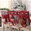 Topverse Set di 3 coprisedie natalizie in 3D, motivo pupazzo di neve, Babbo Natale, renna natalizia, decorazione per sedie da cucina, per feste, feste