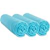 Easy dort Set di 3 lenzuola 40 x 80 cm, estensibili per 40 x 90 cm, 40 x 80 cm, 100% cotone, turchese, traspirante, sonno sano, marchio Easy Dort | certificato Oeko Tex | Made in Europe