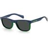 Polaroid PLD 8041/S Rnb/M9 Blue Green 47 Occhiali, Unisex-Bambini e Ragazzi