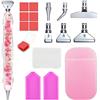 Vegena Penna Diamond Painting Kit, Diamond Painting Accessori Penna con 6 Pennarelli Intercambiabili in Metallo, per Pittura con Diamanti, Strumento per Pittura con Diamanti Fai da Te