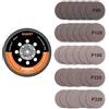 MAXXT 150mm Disco di Supporto per Levigatrice DA a Gancio e Anello + 30 Carte Vetro (5 Grana P80/P120/P180/P220/P320) - Kit Completo per Levigatrice Orbitale Senza Spazzole Orbit Sander R7303