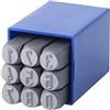 GRAVUREM-SR Set di punzoni numerici standard rotondi, punzoni a percussione, stampi per impressione e numeri da incidere - cifre da 0 a 9/3 mm