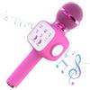 Tikimoon Microfono senza fili, microfono Bluetooth per karaoke per bambini e adulti, altoparlante karaoke con luci a LED, smartphone Android/iOS, microfono Bluetooth per feste, canto, registrazione (rosa)