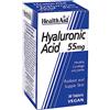HealthAid Acido Ialuronico Integratore Naturale - Gluten Free e Vegan, 30 compresse da 55mg di Hyaluronic Acid Made in UK
