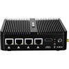 BASOARO Router Firewall, Mini PC Desktop Firewall Celeron J4125 con 4 LAN Porte, 8G RAM 256G SSD, HD, 2 USB 3.0 Porte, 4 USB 2.0 Porte, RS232 COM Porte, WiFi, BT, VPN, AES-NI, OPNsense