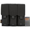 EXCELLENT ELITE SPANKER Molle Tattico Singolo/Doppio/Triplo Mag Pouch per M4 M14 M16 AR15 AR10 G36 Magazine Pouch(Triplo-mimetico)