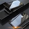 Colala Cover per iPhone 11 Pro Max Magnetica Adsorbimento Custodia Metallo Ultra Sottile 360 Gradi Full Body Anteriore e Posteriore ​Trasparente Vetro Temperato Protezione Cover - Nero