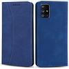 OKZone Cover per Samsung Galaxy A71 4G, Custodia Flip Pelle Portafoglio Magnetica Libro [Slot Schede], Silicone TPU Bumper Wallet Supporto Cover, Antiurto [Kickstand] (Blu)