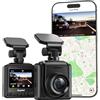 Avylet 2K Dash Cam Auto Wi-Fi, 1440P Mini Dashcam IPS 1.5'', Telecamera per Auto con APP, GPS Esterno, WDR Visione Notturna,Grandangolo 170°, 24H Monitor di Parcheggio, G-Sensor, Registrazione in Loop