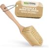 ToolSpace Spazzola in Legno per Sabbia - Scopino 34 cm per Carbone Camino e Brace - con Manico Lungo per Barbecue Polverelegno Cenere Giardinaggio e Pulizia Spazzatura - Scopa Piccola per Auto