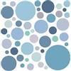 WandSticker4U®- [6 fogli, 93 pezzi] Adesivi murali bambini POIS azzurri/blu/verde pastello, Pois adesivi per mobili pareti decorativi cameretta I Adesivi pois punti decorazioni camera da letto GRANDE