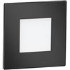 ledscom.de Luce per scale a LED/luce da incasso a parete FEX per interni ed esterni, angolare, nero, 85 x 85 mm, bianco freddo, luce di orientamento, faretto da incasso a parete, illuminazione per