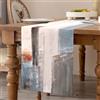 Velvhom Runner Tavola Primavera Arancione e Grigio Lino 33x183 cm Pittura a Olio Moderna Arte Astratta Runner da Tavolo Tovagliette Lavabili per Comò Soggiorno Sala da Pranzo Cena per Feste