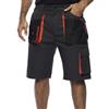 MAZALAT work wear Pantaloni Corti Lavoro Uomo, Estivi Pantaloncini da Lavoro, Taglie Grandi Fino S-3XL, Multi Tasche, Bermuda da Lavoro, Abbigliamento Uomo (XL, Nero/Arancione)