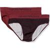 Emporio Armani Men's 2-Pack Classic Pattern Mix Brief Slip Boxer, Flowers Print/Burgundy, S (Pacco da 2) Uomini