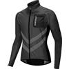 WOSAWE Giacche da ciclismo da uomo Antivento cappotto Riflettente Traspirante,Casual Adatto per MTB Sport All'aperto (Nero 2XL)