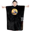 NARUTO Felpa Bambino - Felpa Oversize in Pile per Bambini Ragazzi - Felpa Coperta Anime Gadget Regalo Originale (Nera)