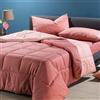 Caleffi 1003716 Cotone Bicolor Trapunta per Matrimoniale Letto, Rosa