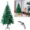 YUENFONG 180CM Albero di Natale Artificiale Verde Assemblaggio rapido Albero di Natale Pieghevole con Supporto Albero di Decorazione Natalizia (PVC Verde)