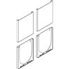 HAWA Ordena 19000 - Tappi di copertura quadrati, in plastica grezza, 70 F