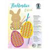 Ursus 28220099 - Decorazione Pasquale in 12 Diversi Colori, Circa 15,5 x 24 cm, con Istruzioni per Il Fai da Te, per Il Lavoro Creativo per Bambini, Ideale Come Regalo, colorato