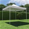 NATERIAL Gazebo Bora in acciaio struttura bianco, copertura bianco L 295 x P 295 x H 320 cm