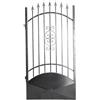Leroy Merlin Cancelletto manuale battente Emilius SX in ferro, apertura a sinistra, L 104.5, H 180-195 cm, di colore grigio zincato