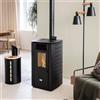 EQUATION Stufa a pellet ventilata Hella Equation 7 kW nero