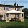 Leroy Merlin Gazebo Fuji in legno struttura beige, copertura bianco L 414 x P 314 x H 308 cm