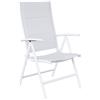 NATERIAL Sedia da giardino senza cuscino Orion NATERIAL pieghevole con braccioli in alluminio con seduta in textilene bianco