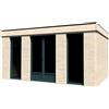 DECOR ET JARDIN Casetta da giardino DECOR ET JARDIN semi-abitabile Decor Home in legno con porta doppio battente, superficie interna 15.25 m² e spessore parete 90 mm