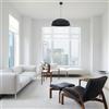 LUMICOM Lampadario Design Tokyo nero paralume nero E27 Ø50cm LUMICOM