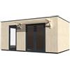 DECOR ET JARDIN Casetta da giardino DECOR ET JARDIN Studio Como in legno con porta doppio battente, superficie interna 17.06 m² e spessore parete 90 mm