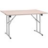 TERRANEO Tavolo pieghevole in melaminico L 125 x H 75 x P 80 cm effetto rovere naturale