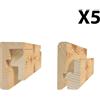 Leroy Merlin Profilo per perlina Woody 20 pezzi in legno colore naturale Sp 32 x L 70 x L 2000 mm