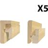 Leroy Merlin Profilo per perlina Woody 20 pezzi in legno colore naturale Sp 32 x L 70 x L 2000 mm