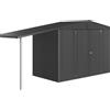 Biohort Tettoia per Europa 2/3/4A in acciaio L 150 x P 156 cm struttura in alluminio grigio