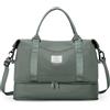 SEAFEW Borsone da Viaggio Donna, 40x20x25 Ryanair Bagaglio a Mano Borsa da Viaggio con Scomparto per le Scarpe, Borsa Sportiva Borsone da Palestra Grande, Borsa da Weekend,F2-Verde militare