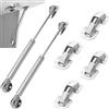 CTCEHL Molla a Gas,Cerniere Mobili,90° Pistoni a Gas e 100N Cerniera anta per Mobili set per ante di armadi,porte in legno,porte a doghe in legno,armadi,scatole (2*Molla a Gas & 4*Cerniere Mobili)