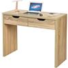 Avilia Tavolo Consolle in Legno Effetto Rovere, Scrivania con 2 Cassetti Profondi per Riporre Chiavi e Accessori - Consolle Adatta per Soggiorno, Camera o Ufficio - Consolle Ingresso di 100x39x80 cm