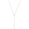 Elli Collana Forma a Y da Donna, in Argento 925, Oro, Misura 60