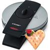 Cloer 1629 Piastra per Waffle a Cuore, 930 W, dimensione di cialda 15,5 cm, grado di doratura selezionabile, spia di controllo, metallo