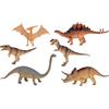 Idena 40221-Set di Figure da Gioco con 6 Dinosauri Alti Circa, Giocattoli per Bambini dai 3 Anni per divertirsi nella Vasca da Bagno, nella sabbiera e nella Nursery, Multicolore, ca. 15 cm, 40221